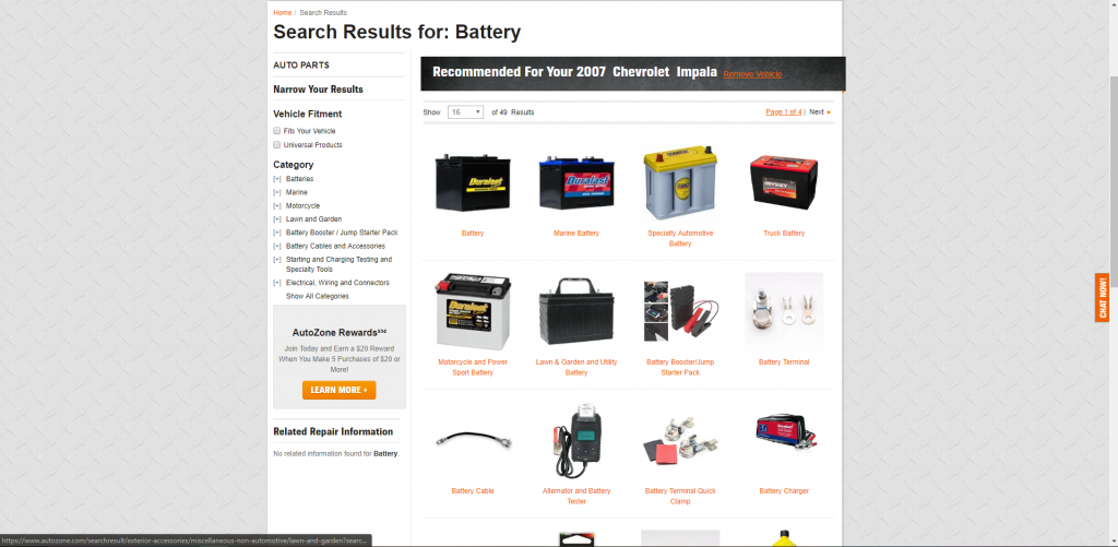 auto zone battery Selection 1024x501 - Car Battery Buying Guide